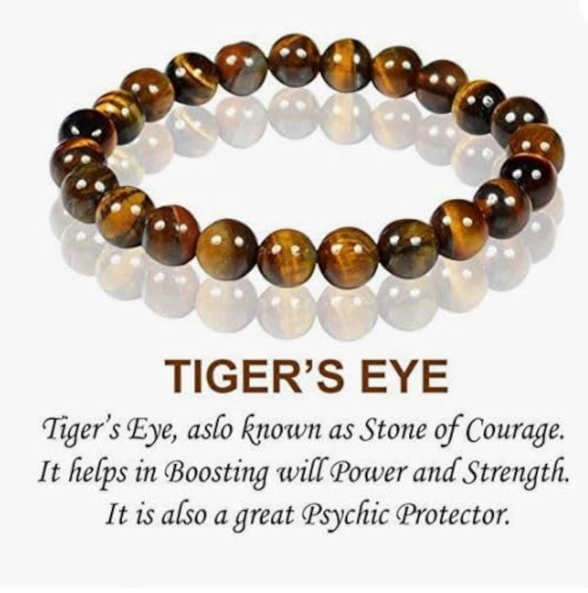 AA+++ Stretchable Tiger Eye Stone Bracelet, Original Certified